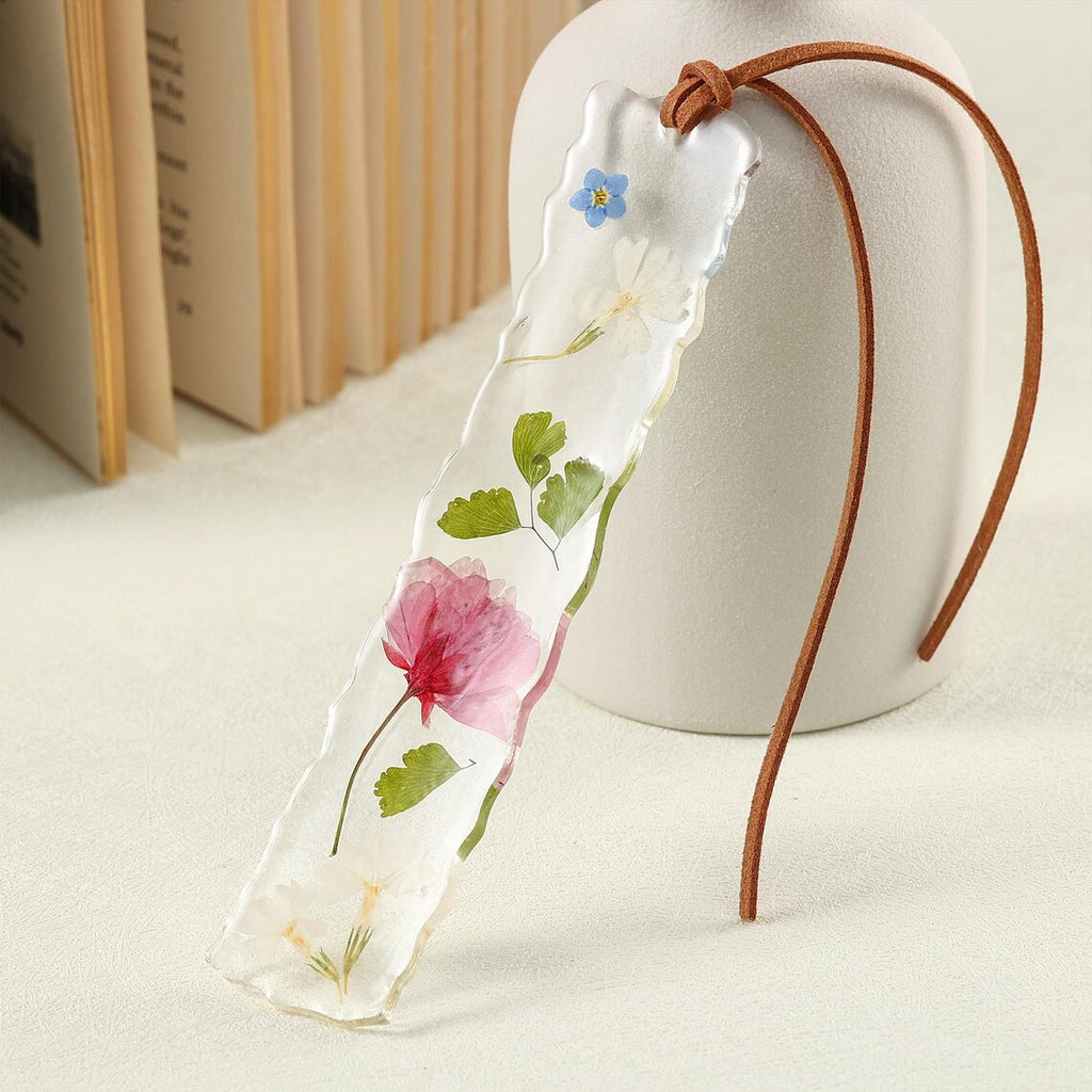 Harz Lesezeichen mit gepressten Blumen, handgefertigt, Blumenkunst, Buchliebhaber Geschenk