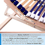 Elektrischer Lattenrost Motor Comfort 44 90x200 cm 7 Zonen Buchenholz 44 Federleisten Kopf- und Fußteil verstellbar