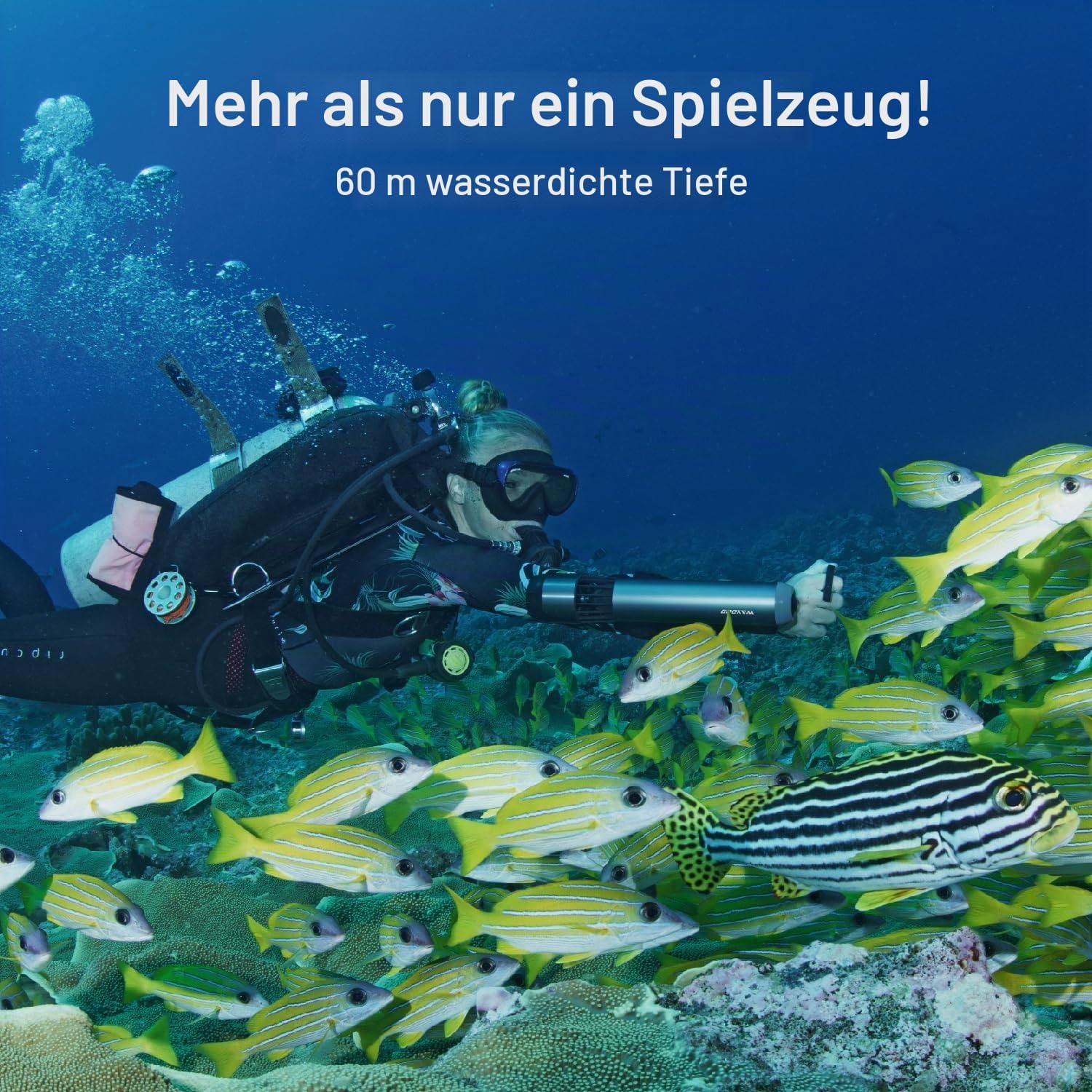 Unterwasser Scooter Subnado Sea Scooter mit Lithium-Ionen Akku 98Wh Daumensteuerung für Tauchen Schnorcheln und SUP
