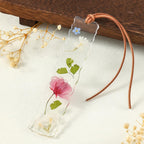Harz Lesezeichen mit gepressten Blumen, handgefertigt, Blumenkunst, Buchliebhaber Geschenk