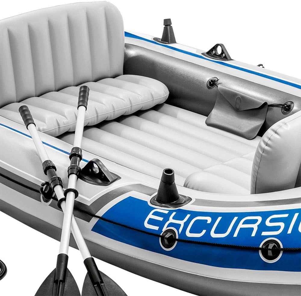 Schlauchboot Excursion 4 315 x 165 x 43 cm aufblasbares Boot mit 2 Paddeln Handpumpe und Zubehör