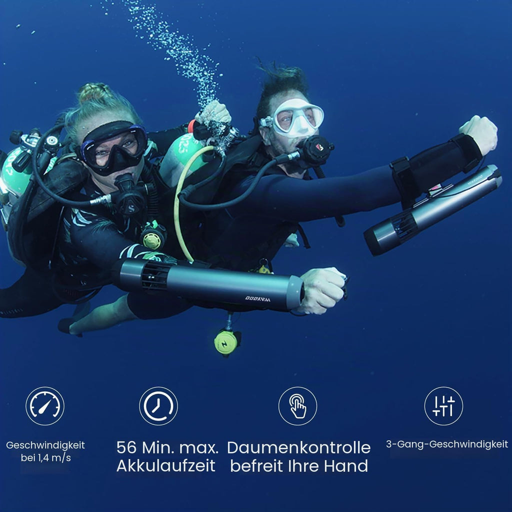 Unterwasser Scooter Subnado Sea Scooter mit Lithium-Ionen Akku 98Wh Daumensteuerung für Tauchen Schnorcheln und SUP
