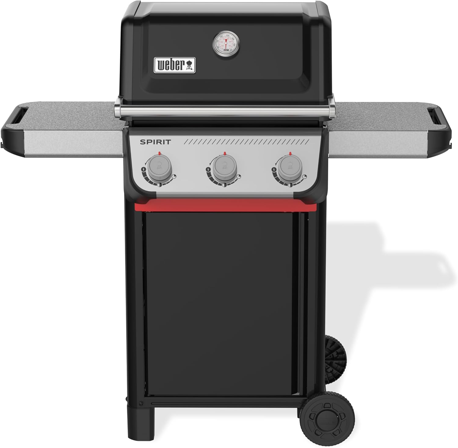 Gasgrill Spirit E-310 3 Brenner Snap-Jet Zündung Warmhalterost 51x46 cm Grillfläche 1500862 Schwarz 67,5x123x117 cm