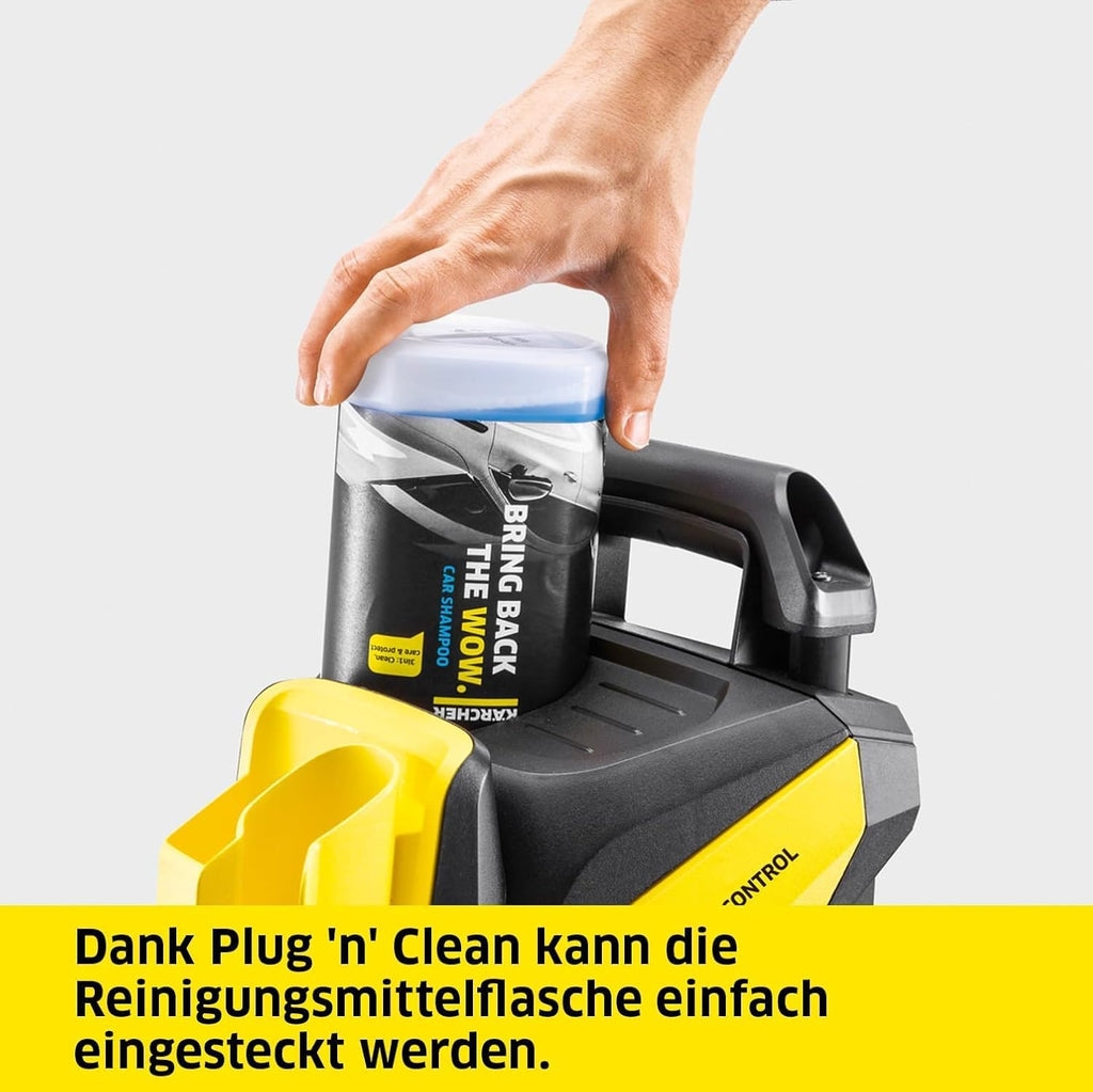 Hochdruckreiniger K 4 Power Control 130 Bar 420 L/h 8 m Schlauch App Steuerung für Fahrzeug Terrasse Gartenreinigung