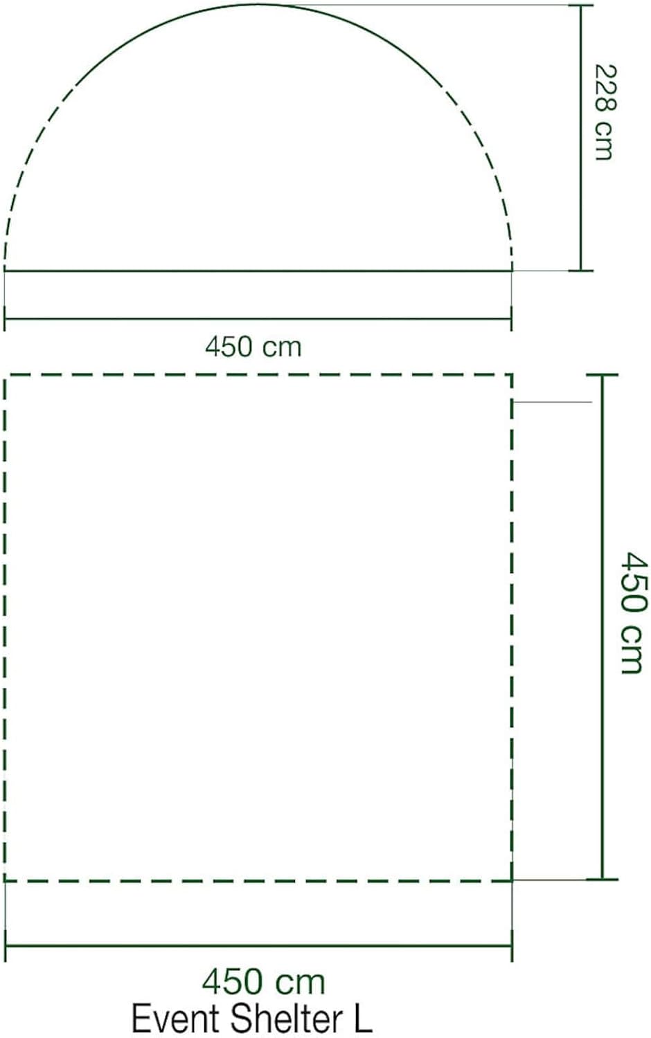 Pavillon Event Shelter XL 2000034472 4,5x4,5 m 20,2 m² UV Schutz 50 Stahlrahmen Polyester Party Zelt