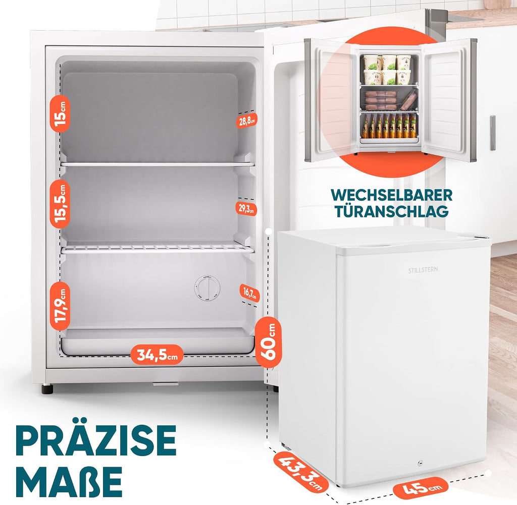 Mini Gefrierschrank GB 43.1 42 L 4-Sterne Tiefkühlschrank mit Schloss wechselbarer Türanschlag Eiswürfelschale