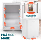 Mini Gefrierschrank GB 43.1 42 L 4-Sterne Tiefkühlschrank mit Schloss wechselbarer Türanschlag Eiswürfelschale