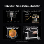3D Drucker Mehrfarbig 260 x 260 x 260 mm Auto Leveling Multimaterial Drucker Kobra X 4 Farbdruck