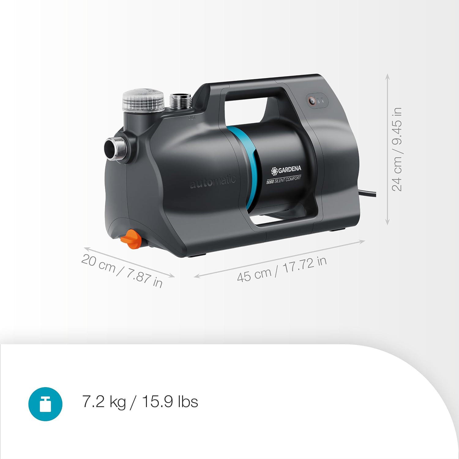 Haus- & Gartenautomat 5000 SilentComfort 09072-20 Hauswasserpumpe mit App Steuerung Silent Technologie energieeffizient dunkelgrau