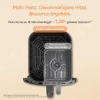 Heißluftfritteuse Turbo Tower Compact 8,6 l Doppelkammer mit Keramikbeschichtung 2600 W Modell DC861