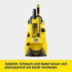 Hochdruckreiniger K 4 Power Control 130 Bar 420 L/h 8 m Schlauch App Steuerung für Fahrzeug Terrasse Gartenreinigung