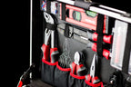 Werkzeugtrolley 8971440 156-teiliges Werkzeugset mit Rollen Teleskopgriff Aluminiumkoffer mit Handwerkzeug und Stecknüssen