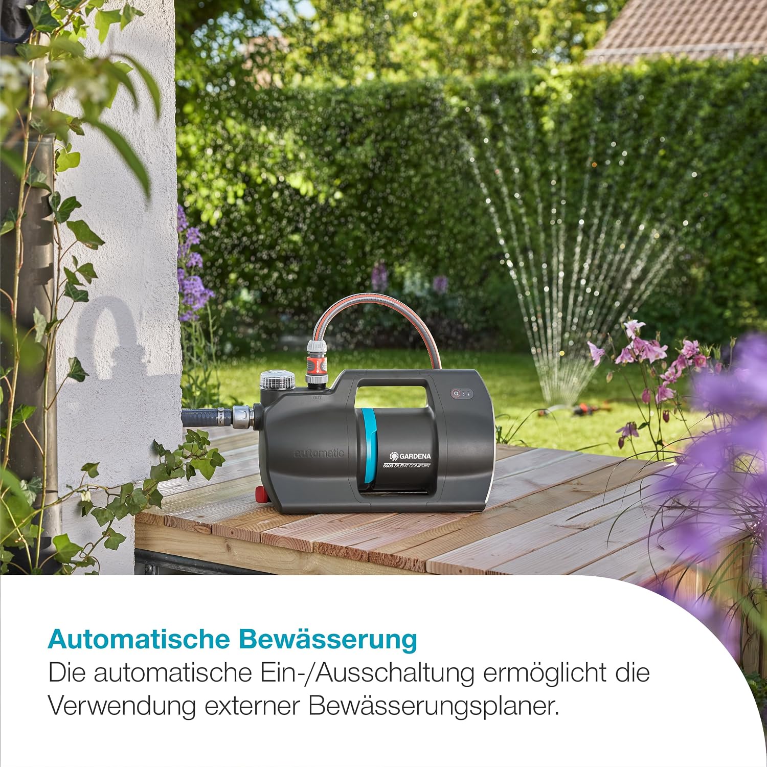 Haus- & Gartenautomat 5000 SilentComfort 09072-20 Hauswasserpumpe mit App Steuerung Silent Technologie energieeffizient dunkelgrau