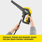 Hochdruckreiniger K 4 Power Control 130 Bar 420 L/h 8 m Schlauch App Steuerung für Fahrzeug Terrasse Gartenreinigung