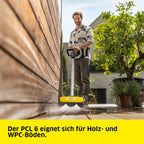 Terrassenreiniger PCL 6 für Holz und WPC Flächen 10 bar 180 l/h 300 mm Arbeitsbreite rotierende Bürsten