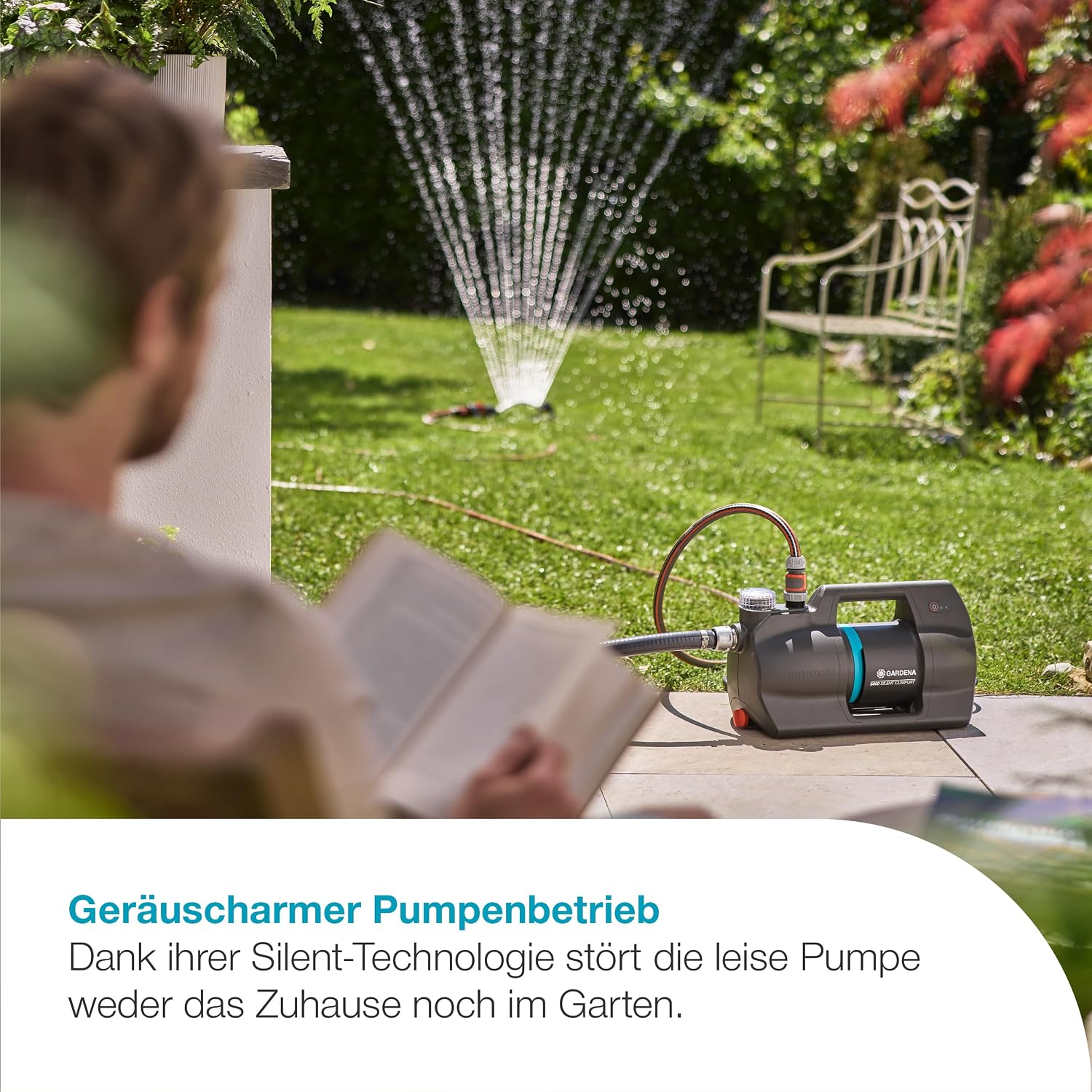 Haus- & Gartenautomat 5000 SilentComfort 09072-20 Hauswasserpumpe mit App Steuerung Silent Technologie energieeffizient dunkelgrau