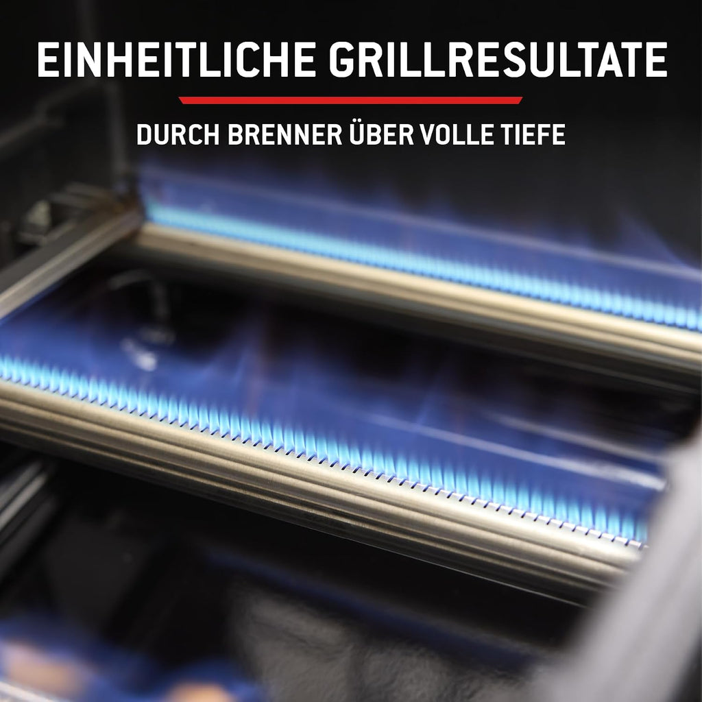Gasgrill Spirit E-310 3 Brenner Snap-Jet Zündung Warmhalterost 51x46 cm Grillfläche 1500862 Schwarz 67,5x123x117 cm