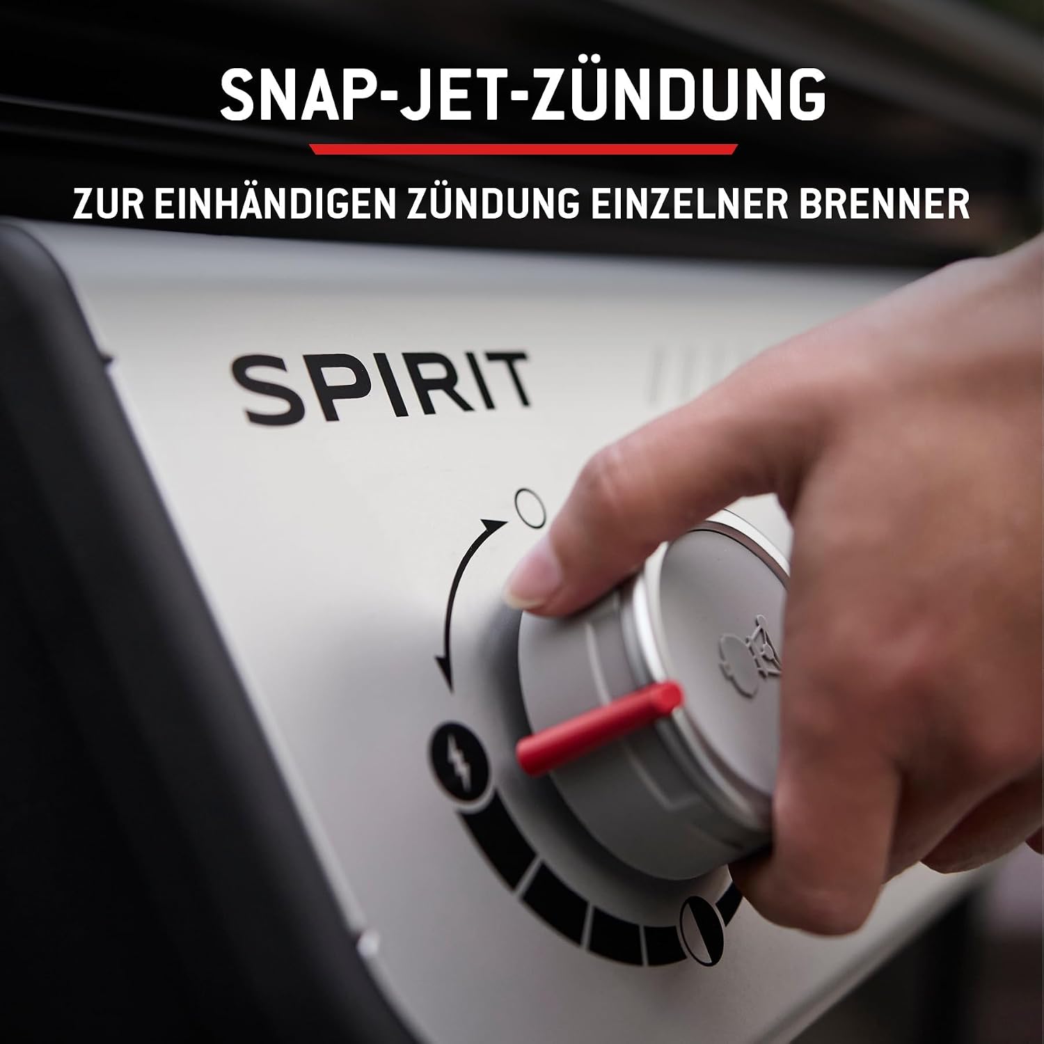 Gasgrill Spirit E-310 3 Brenner Snap-Jet Zündung Warmhalterost 51x46 cm Grillfläche 1500862 Schwarz 67,5x123x117 cm