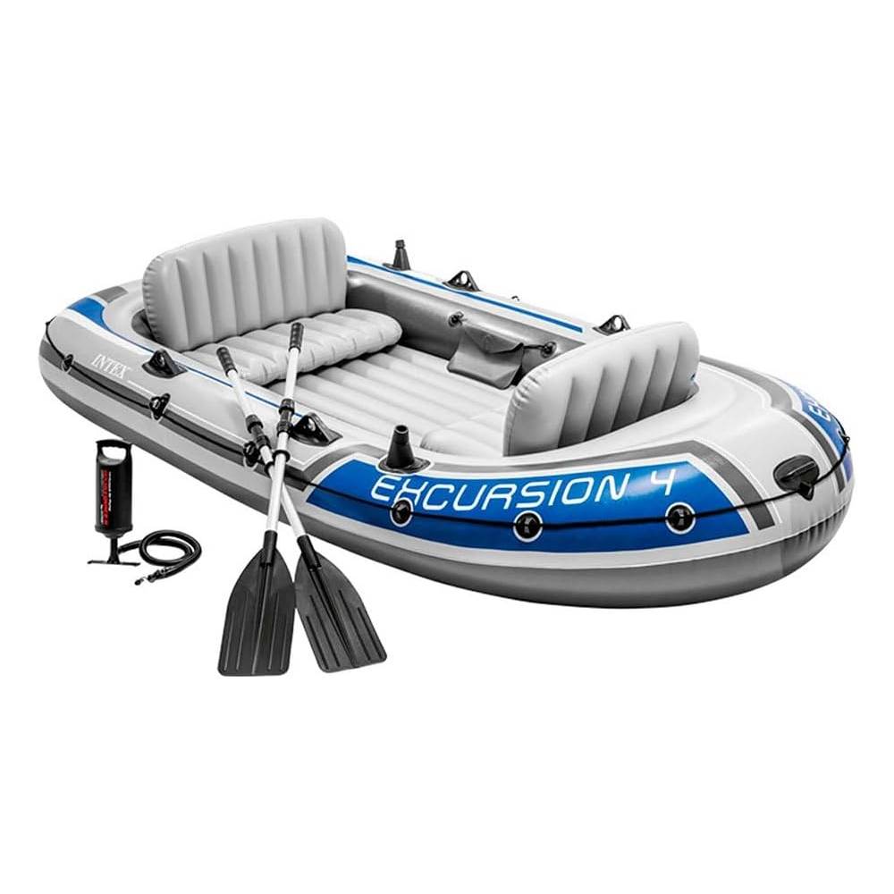 Schlauchboot Excursion 4 315 x 165 x 43 cm aufblasbares Boot mit 2 Paddeln Handpumpe und Zubehör