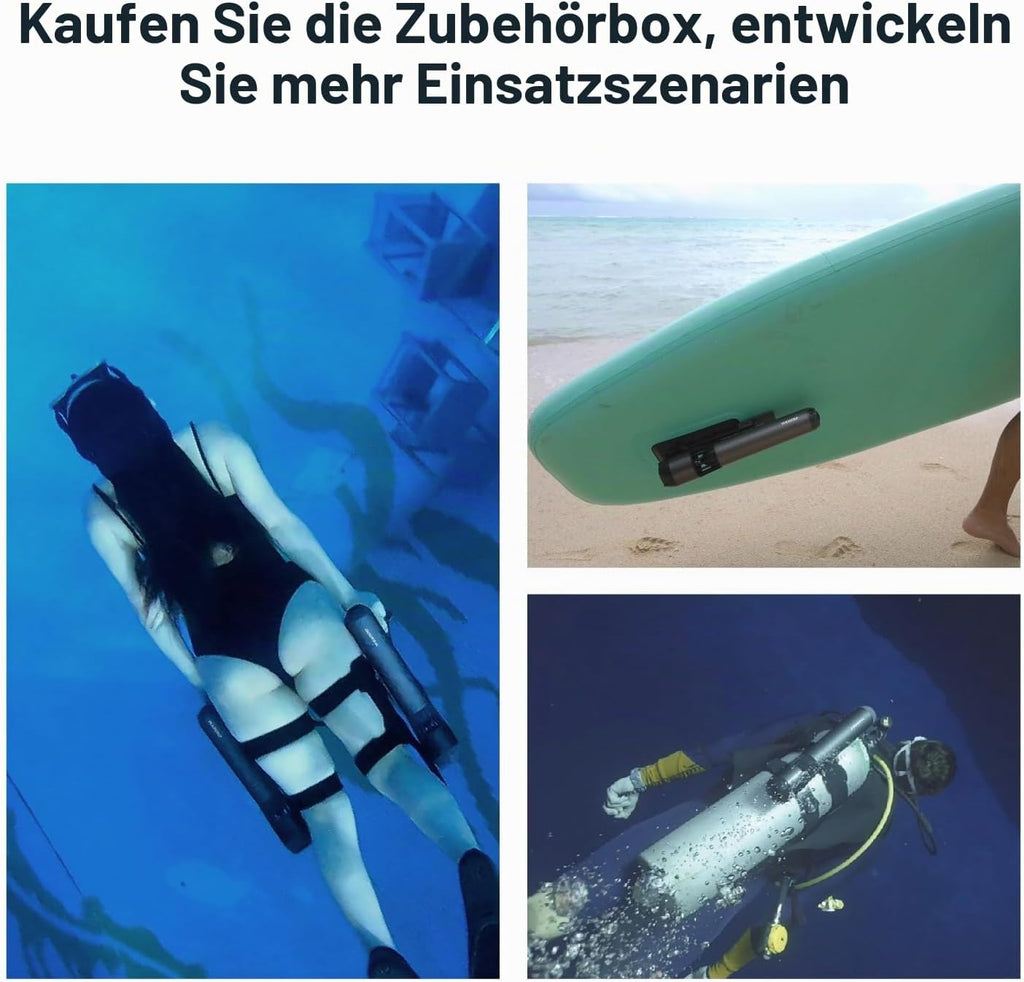 Unterwasser Scooter Subnado Sea Scooter mit Lithium-Ionen Akku 98Wh Daumensteuerung für Tauchen Schnorcheln und SUP