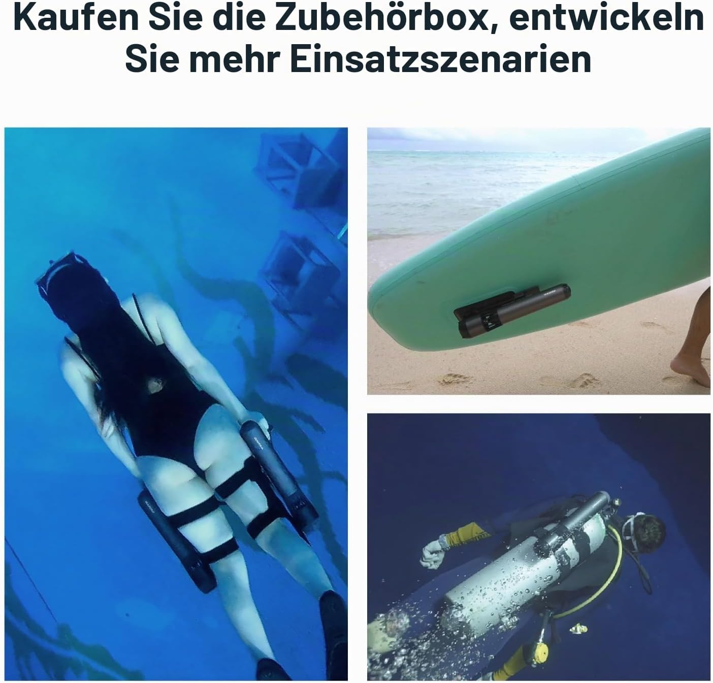 Unterwasser Scooter Subnado Sea Scooter mit Lithium-Ionen Akku 98Wh Daumensteuerung für Tauchen Schnorcheln und SUP