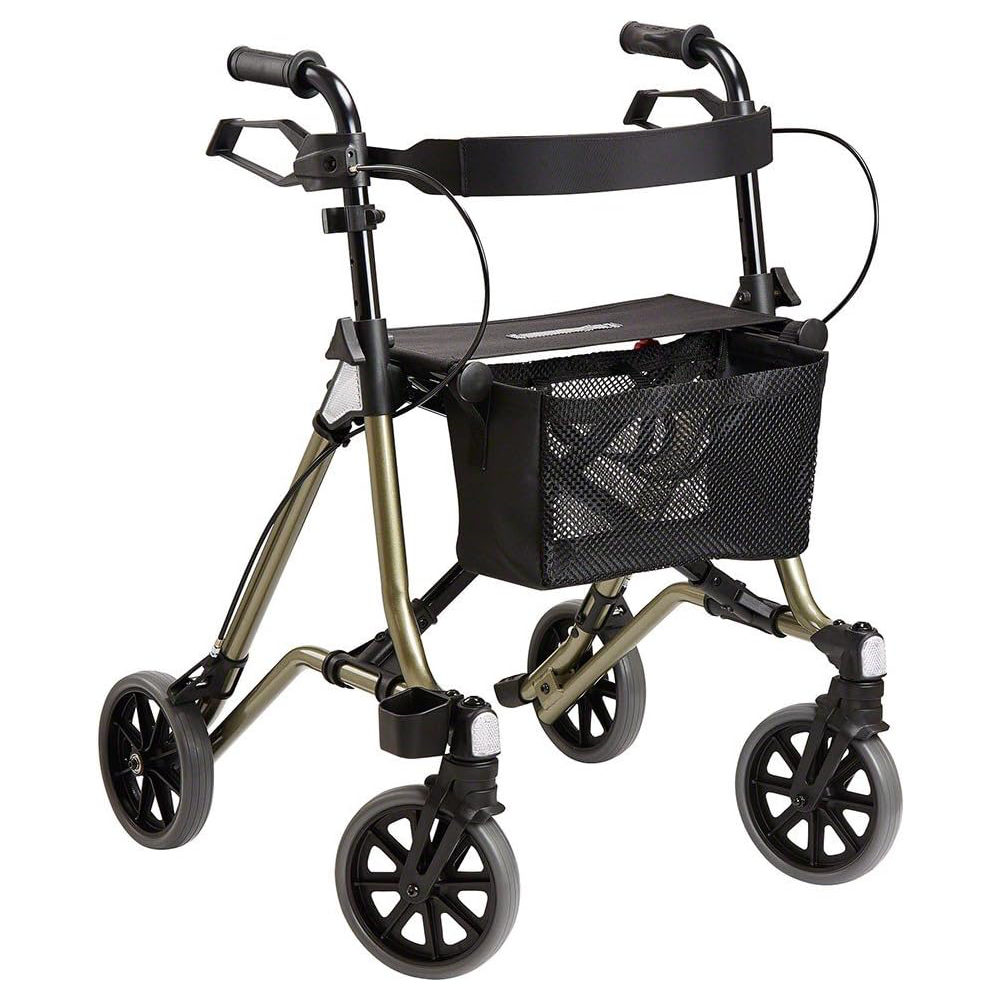 Leichtgewicht Rollator Taima M-GT Aluminium faltbar 5,8 kg mit Tasche Rückengurt bis 150 kg