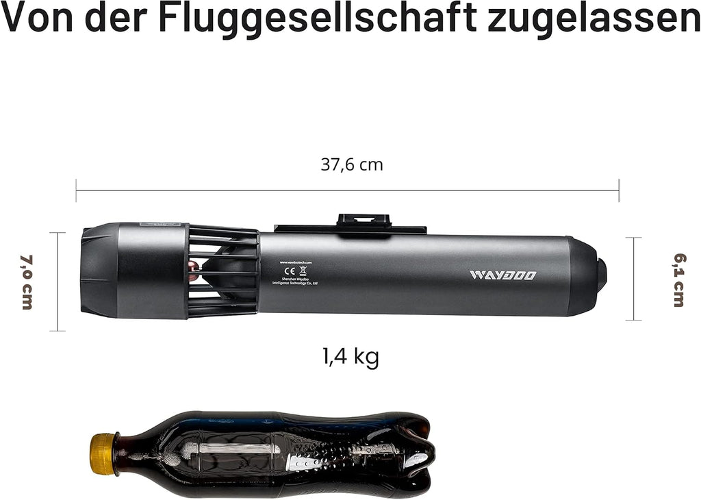 Unterwasser Scooter Subnado Sea Scooter mit Lithium-Ionen Akku 98Wh Daumensteuerung für Tauchen Schnorcheln und SUP