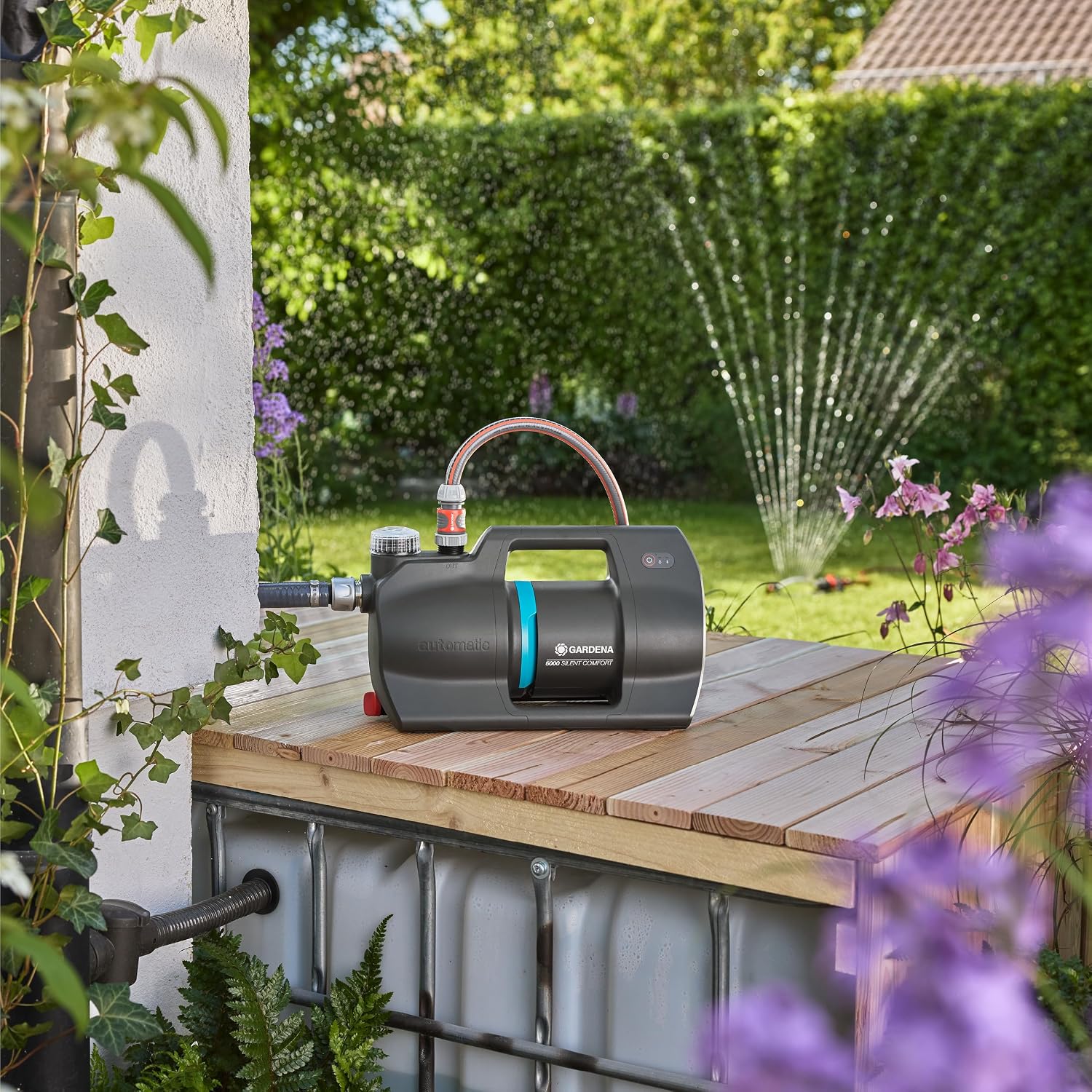Haus- & Gartenautomat 5000 SilentComfort 09072-20 Hauswasserpumpe mit App Steuerung Silent Technologie energieeffizient dunkelgrau