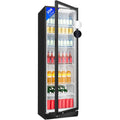 Getränkekühlschrank mit Glastür KSG 7351 356 Liter LED-Beleuchtung 6 höhenverstellbare Ablagen abschließbare Tür