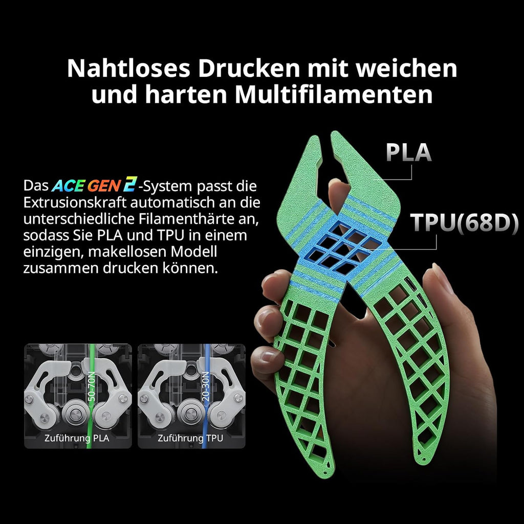 3D Drucker Mehrfarbig 260 x 260 x 260 mm Auto Leveling Multimaterial Drucker Kobra X 4 Farbdruck