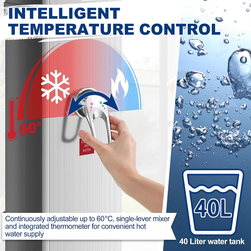 Solardusche 40 Liter mit Fußdusche und verstellbarem Duschkopf Gartendusche mit Schutzhülle für Pool Camping und Außenbereich