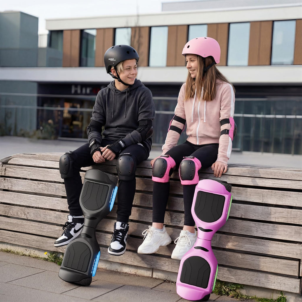 Hoverboard HX720 6,5 Zoll Dual Motor Bluetooth Lautsprecher LED Offroad bis 100 kg schwarz EU Modell