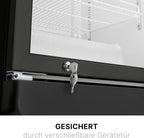 Getränkekühlschrank mit Glastür KSG 7351 356 Liter LED-Beleuchtung 6 höhenverstellbare Ablagen abschließbare Tür