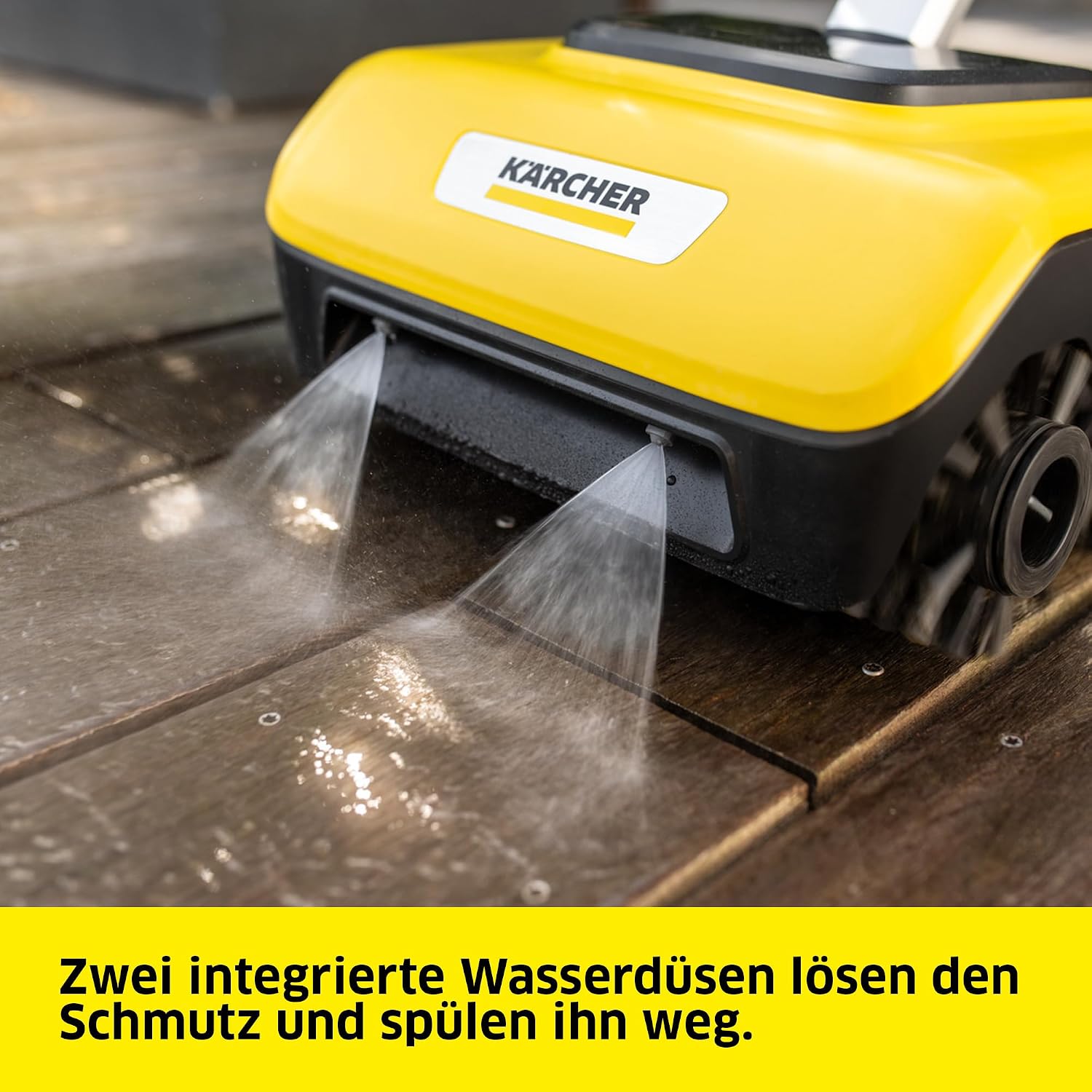 Terrassenreiniger PCL 6 für Holz und WPC Flächen 10 bar 180 l/h 300 mm Arbeitsbreite rotierende Bürsten