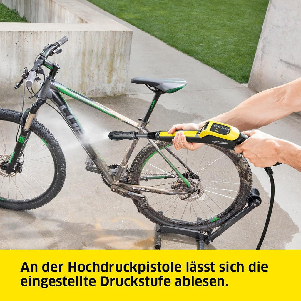 Hochdruckreiniger K 4 Power Control 130 Bar 420 L/h 8 m Schlauch App Steuerung für Fahrzeug Terrasse Gartenreinigung