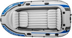 Schlauchboot Excursion 4 315 x 165 x 43 cm aufblasbares Boot mit 2 Paddeln Handpumpe und Zubehör