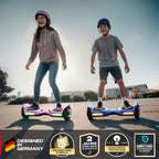 Hoverboard HX720 6,5 Zoll Dual Motor Bluetooth Lautsprecher LED Offroad bis 100 kg schwarz EU Modell