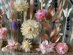 Lavendel & Roségold Blumenkranz Wanddeko Trockenblumen