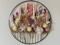 Lavendel & Roségold Blumenkranz Wanddeko Trockenblumen