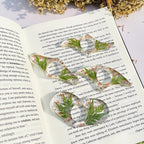 Getrockneter Farn Epoxidharz Daumen Buch Seitenhalter