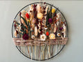 Bordeauxroter Eukalyptus Blumenkranz – Herbstliche Wanddeko, Boho & Landhausstil