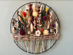 Bordeauxroter Eukalyptus Blumenkranz – Herbstliche Wanddeko, Boho & Landhausstil