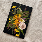 Gepresste Blumen Wandbehang Dekor, 10x15 cm, Echtes Blumen Kunstwerk im Rahmen, Rustikale Boho Zimmerdeko